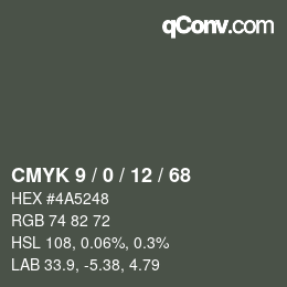 Color code: CMYK 9 / 0 / 12 / 68 | qconv.com