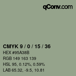 颜色代码: CMYK 9 / 0 / 15 / 36 | qconv.com