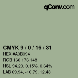 Código de color: CMYK 9 / 0 / 16 / 31 | qconv.com