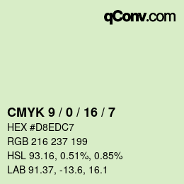 Color code: CMYK 9 / 0 / 16 / 7 | qconv.com