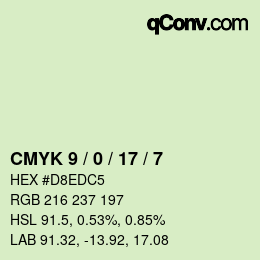 Color code: CMYK 9 / 0 / 17 / 7 | qconv.com