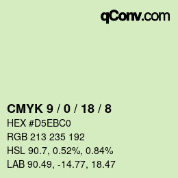 Color code: CMYK 9 / 0 / 18 / 8 | qconv.com