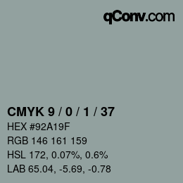 Color code: CMYK 9 / 0 / 1 / 37 | qconv.com