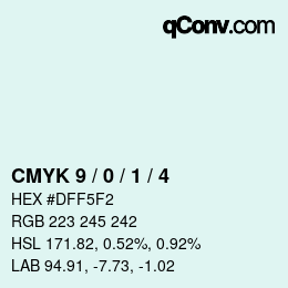 Color code: CMYK 9 / 0 / 1 / 4 | qconv.com