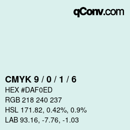 Color code: CMYK 9 / 0 / 1 / 6 | qconv.com