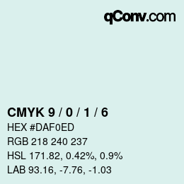 Color code: CMYK 9 / 0 / 1 / 6 | qconv.com