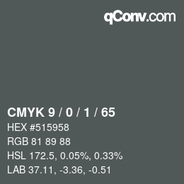 颜色代码: CMYK 9 / 0 / 1 / 65 | qconv.com