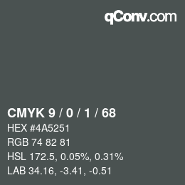 Color code: CMYK 9 / 0 / 1 / 68 | qconv.com