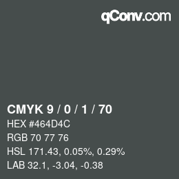 Color code: CMYK 9 / 0 / 1 / 70 | qconv.com