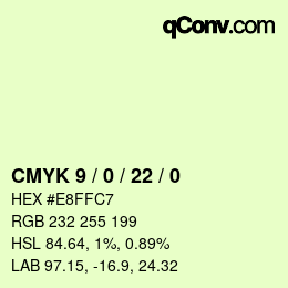 Color code: CMYK 9 / 0 / 22 / 0 | qconv.com