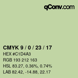 Color code: CMYK 9 / 0 / 23 / 17 | qconv.com