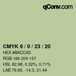 Color code: CMYK 9 / 0 / 23 / 20 | qconv.com