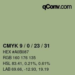 Color code: CMYK 9 / 0 / 23 / 31 | qconv.com