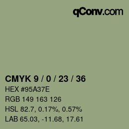 カラーコード: CMYK 9 / 0 / 23 / 36 | qconv.com