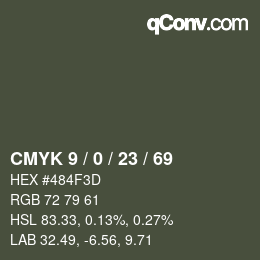 Código de color: CMYK 9 / 0 / 23 / 69 | qconv.com