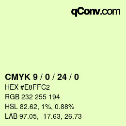 Color code: CMYK 9 / 0 / 24 / 0 | qconv.com