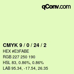 Color code: CMYK 9 / 0 / 24 / 2 | qconv.com