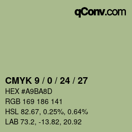 颜色代码: CMYK 9 / 0 / 24 / 27 | qconv.com