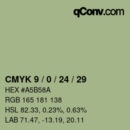 カラーコード: CMYK 9 / 0 / 24 / 29 | qconv.com