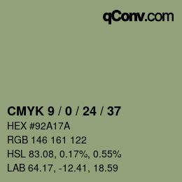 颜色代码: CMYK 9 / 0 / 24 / 37 | qconv.com