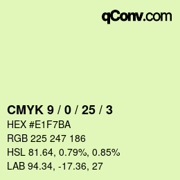 Color code: CMYK 9 / 0 / 25 / 3 | qconv.com