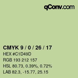 Color code: CMYK 9 / 0 / 26 / 17 | qconv.com