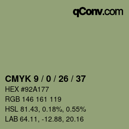 Color code: CMYK 9 / 0 / 26 / 37 | qconv.com