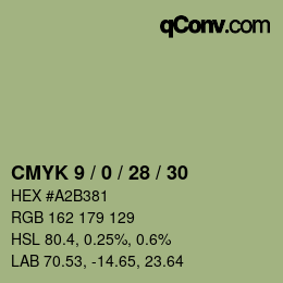 Código de color: CMYK 9 / 0 / 28 / 30 | qconv.com