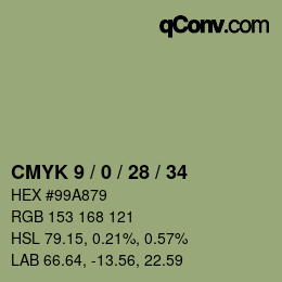 Código de color: CMYK 9 / 0 / 28 / 34 | qconv.com
