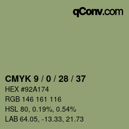 Color code: CMYK 9 / 0 / 28 / 37 | qconv.com