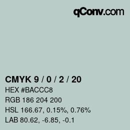 Color code: CMYK 9 / 0 / 2 / 20 | qconv.com