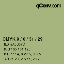 Color code: CMYK 9 / 0 / 31 / 29 | qconv.com