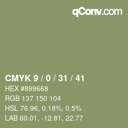 Color code: CMYK 9 / 0 / 31 / 41 | qconv.com