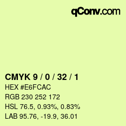 Color code: CMYK 9 / 0 / 32 / 1 | qconv.com