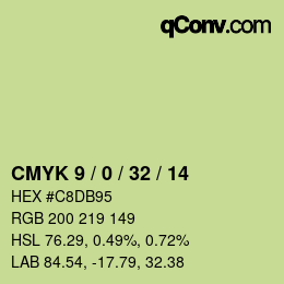 カラーコード: CMYK 9 / 0 / 32 / 14 | qconv.com
