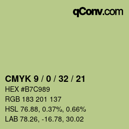 Color code: CMYK 9 / 0 / 32 / 21 | qconv.com