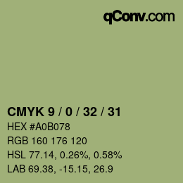 Color code: CMYK 9 / 0 / 32 / 31 | qconv.com