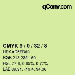 Color code: CMYK 9 / 0 / 32 / 8 | qconv.com