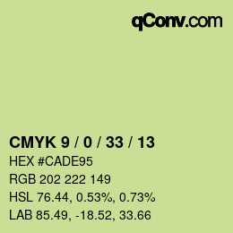 Código de color: CMYK 9 / 0 / 33 / 13 | qconv.com