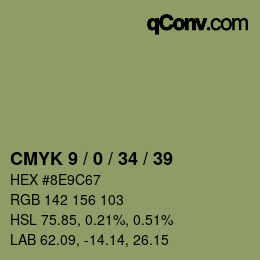 カラーコード: CMYK 9 / 0 / 34 / 39 | qconv.com