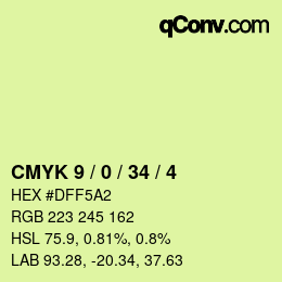 Código de color: CMYK 9 / 0 / 34 / 4 | qconv.com
