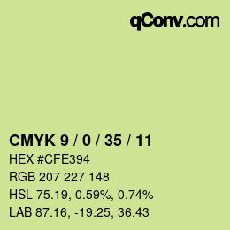 颜色代码: CMYK 9 / 0 / 35 / 11 | qconv.com