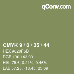颜色代码: CMYK 9 / 0 / 35 / 44 | qconv.com