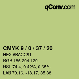 Color code: CMYK 9 / 0 / 37 / 20 | qconv.com