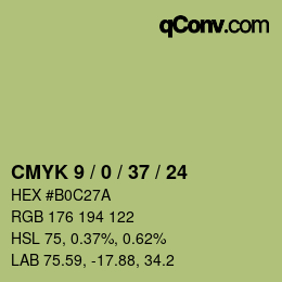 Color code: CMYK 9 / 0 / 37 / 24 | qconv.com