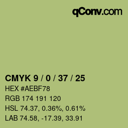 Color code: CMYK 9 / 0 / 37 / 25 | qconv.com