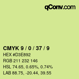 颜色代码: CMYK 9 / 0 / 37 / 9 | qconv.com