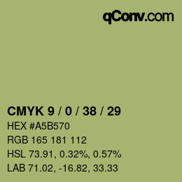 颜色代码: CMYK 9 / 0 / 38 / 29 | qconv.com