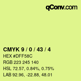 Código de color: CMYK 9 / 0 / 43 / 4 | qconv.com