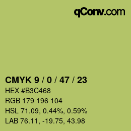 Código de color: CMYK 9 / 0 / 47 / 23 | qconv.com